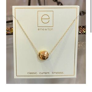 E Newton gold necklace honesty